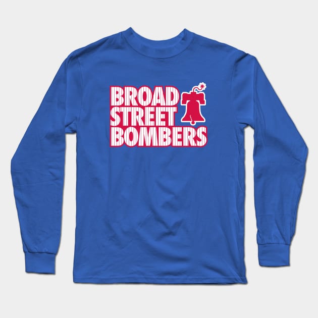 Broad Street Bombers 1 - Blue Long Sleeve T-Shirt by KFig21